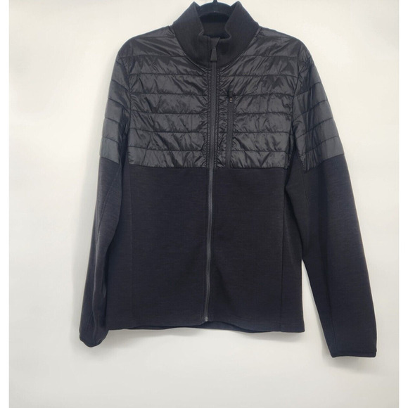 Aztech Mountain Smuggler Fleece and Quilted Shell Jacket Sz M Black #1D420 - Picture 1 of 16